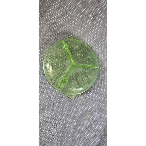 Green Depression Glass Divided Relish Dish Cameo/Ballerina line - Picture 3 of 10